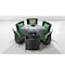 Manhattan Comfort Nightingdale 7-Piece Outdoor Dining Set in Green and Black, PK7 OD-DS001-GR - alternate 1